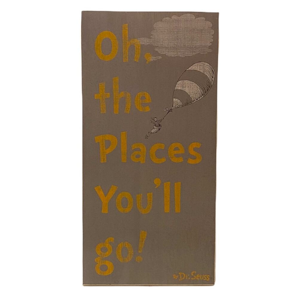 ‘Oh the Places You’ll Go’ Dr. Seuss Wood Box Frame